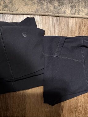 Yogalicious Black Workout Leggings with Subtle Reflective Logo